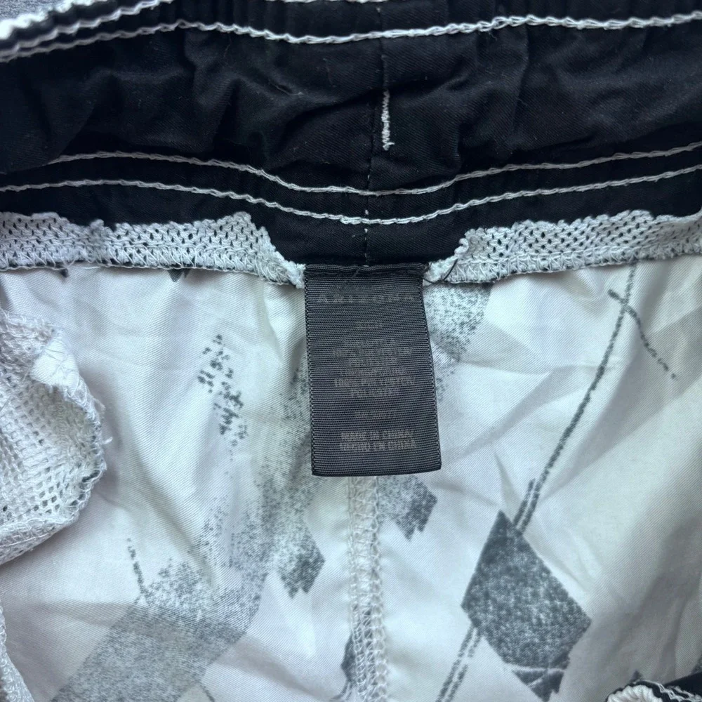 Arizona Jean Co Mens Board Shorts Pink Black White Floral Cargo Swim Trunks 34